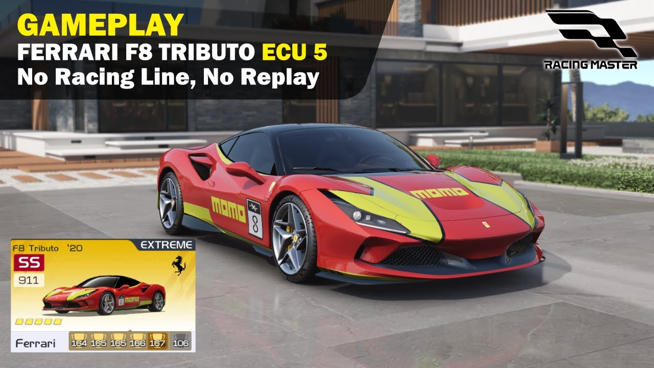 Gameplay Ferrari F8 Tributo No Racing Line - Racing Master SEA #racingmaster