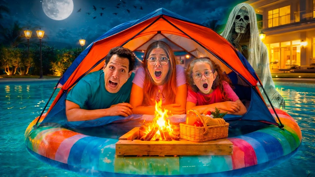ACAMPAMOS NA PISCINA… E O FINAL FOI UM DESASTRE! 