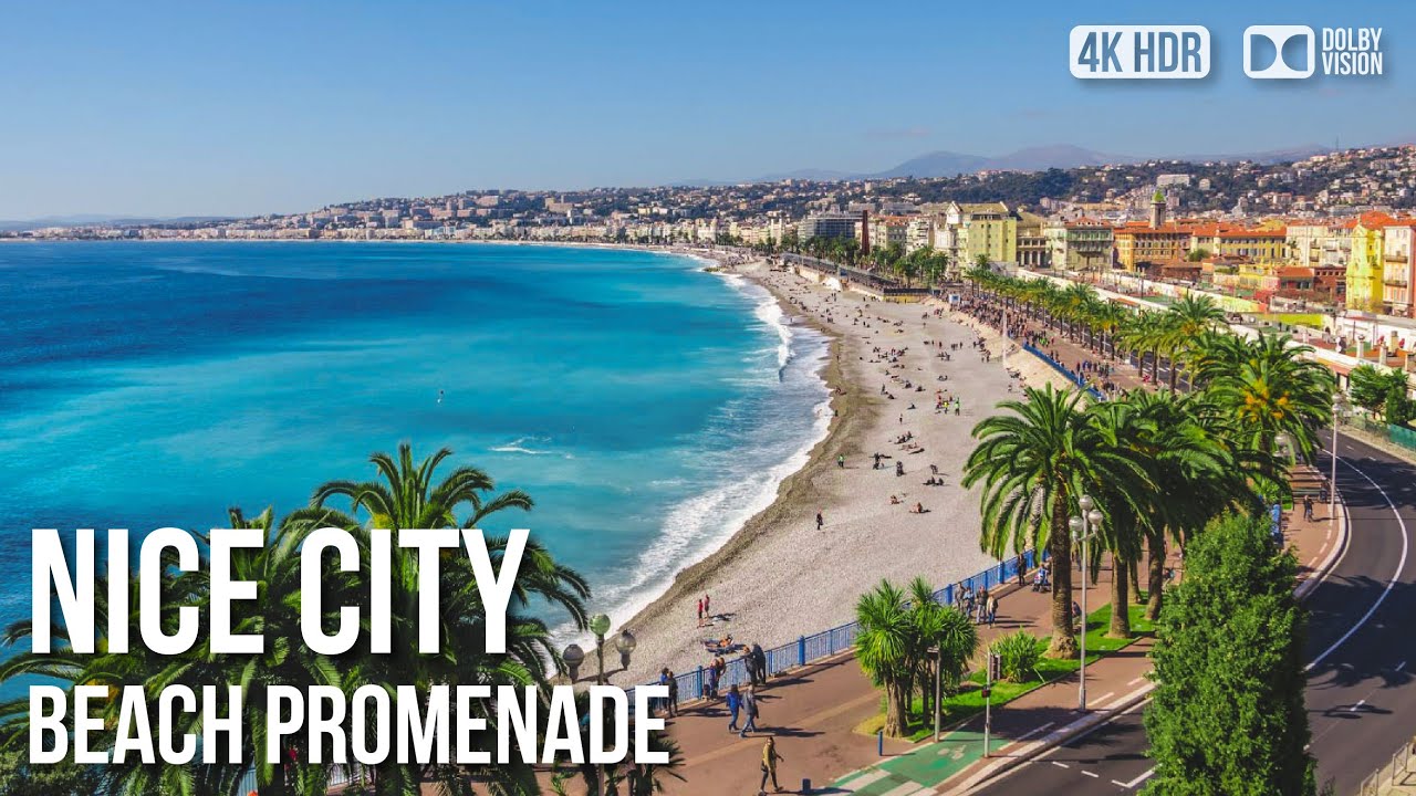 Nice City, Promenade des Anglais Beach - 🇫🇷 France [4K HDR] Walking Tour