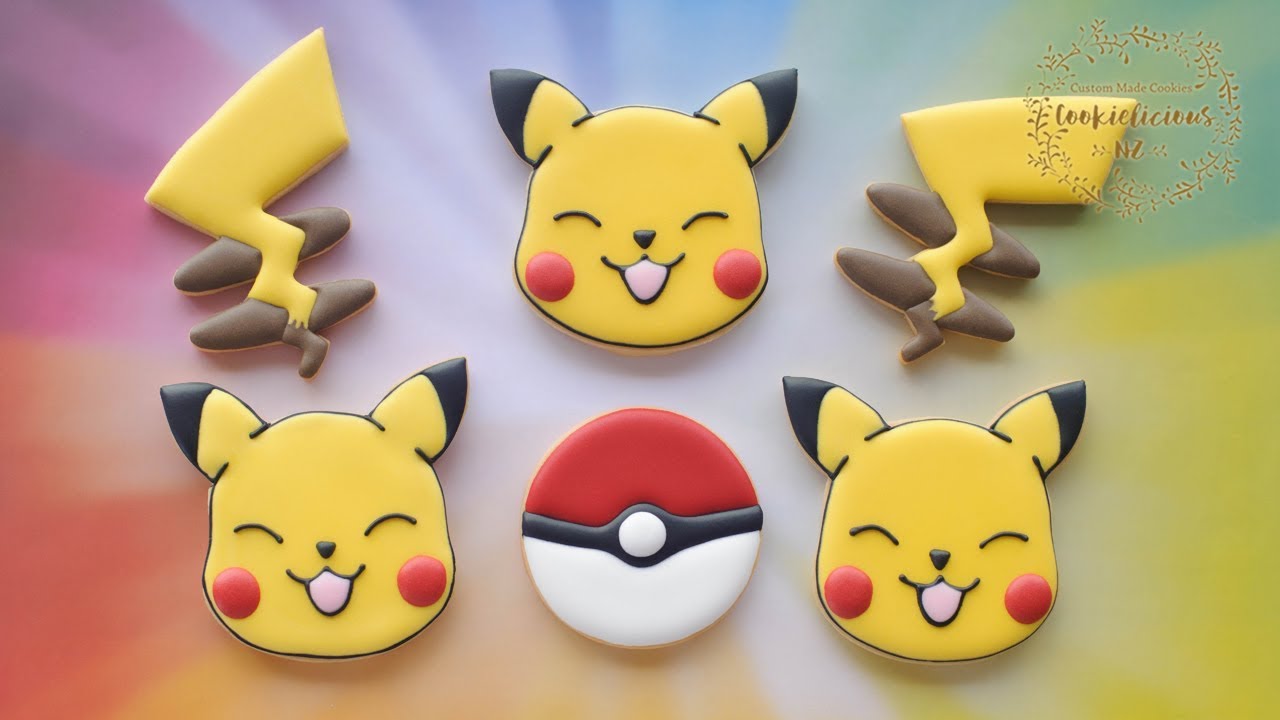 How to make POKEMON PIKACHU COOKIES - Learn to make cute Pikachu and his tails!