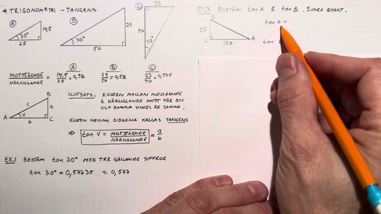 Matematik 1c Tangens