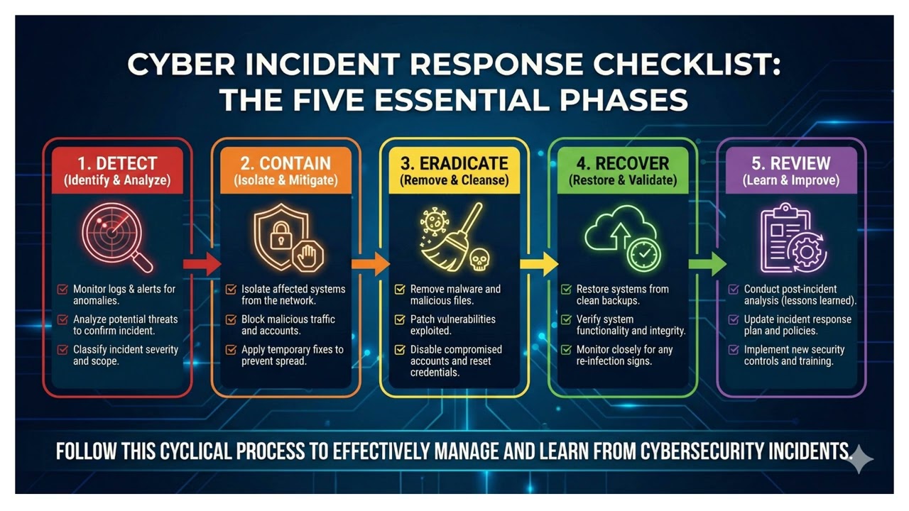 Incident Response Checklist | The 5 Essential Cybersecurity Phases Explained