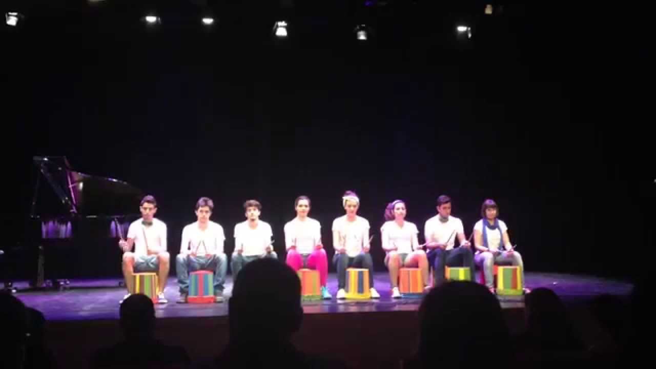 Percusión con cubos. Escuela de Arte. 2014