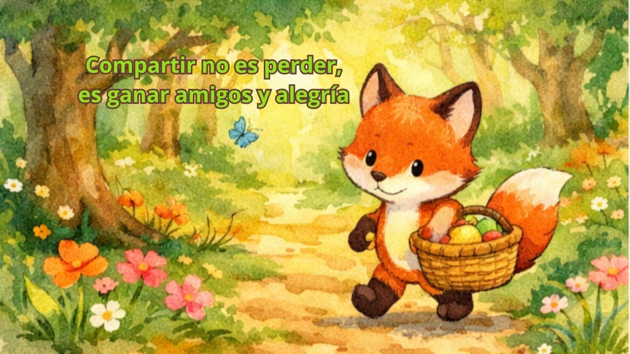 El zorro que regaló su pan - Cuento infantil sobre la generosidad