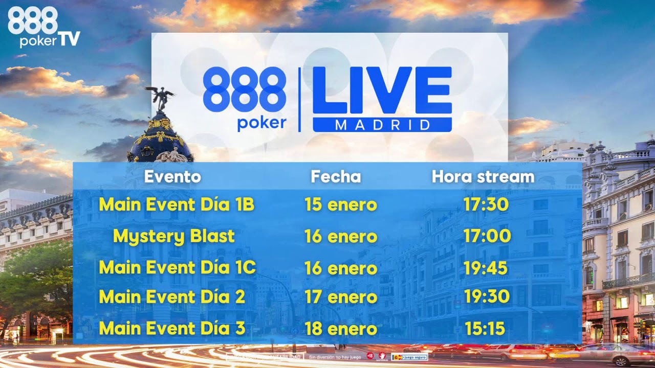 888POKER LIVE MADRID - D&Iacute;A 1B - 888&euro; Buy-in // #888poker