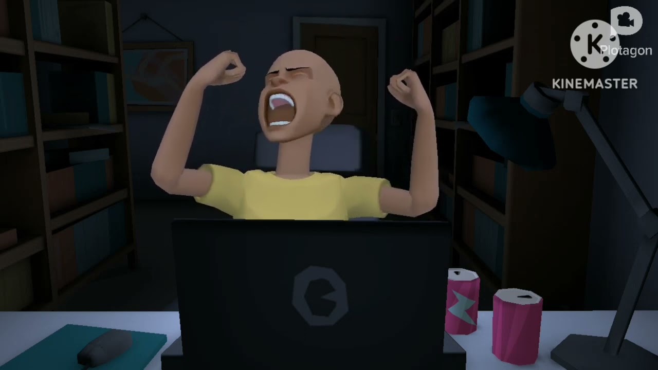 Caillou juega al The House Of The Dead 2/rompe la computadora de su padre/castigado