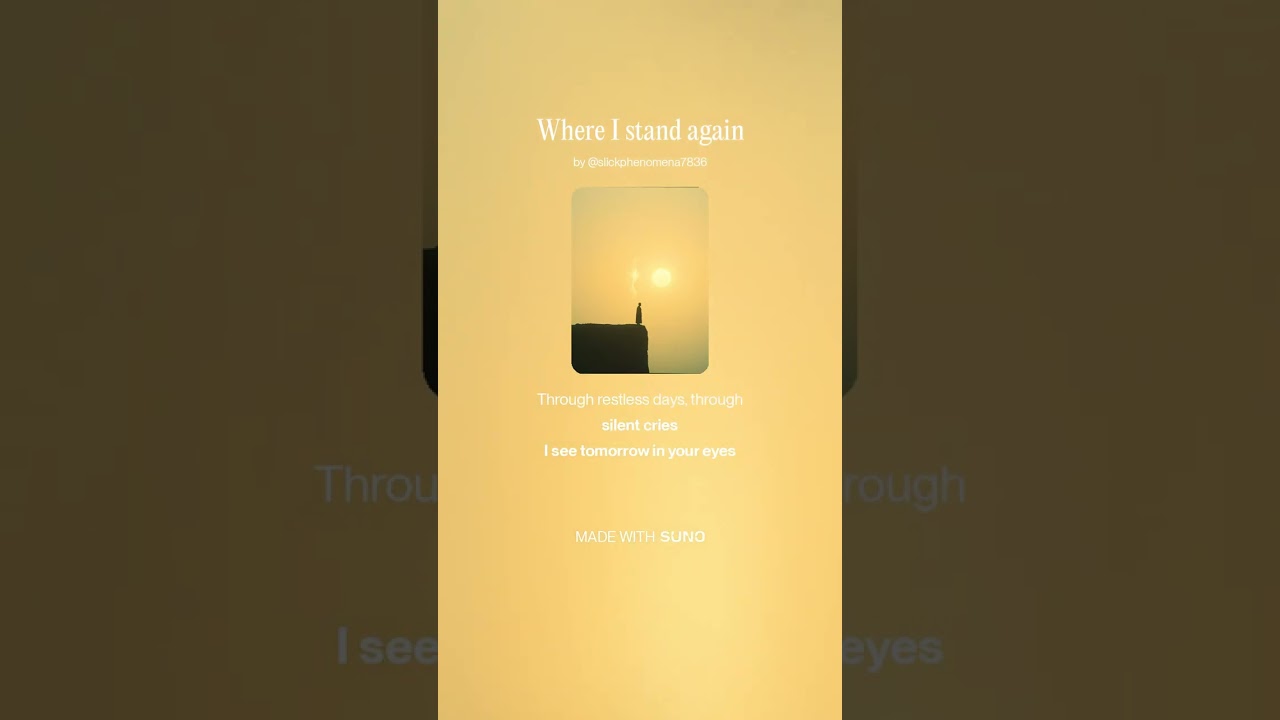 Where I stand again
