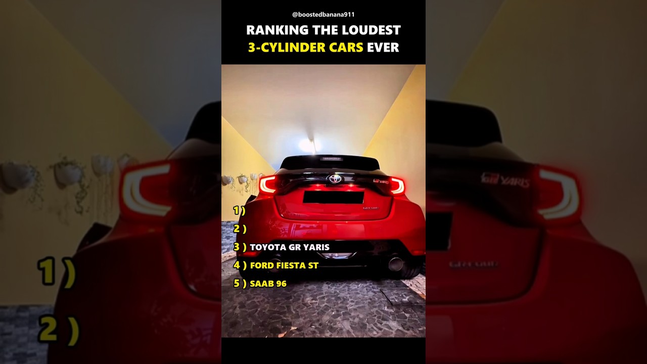 Ranking The Loudest 3-Cylinder Cars Ever 🔊 #boostedbanana #3cylinderenginesound #gryaris #bmwi8