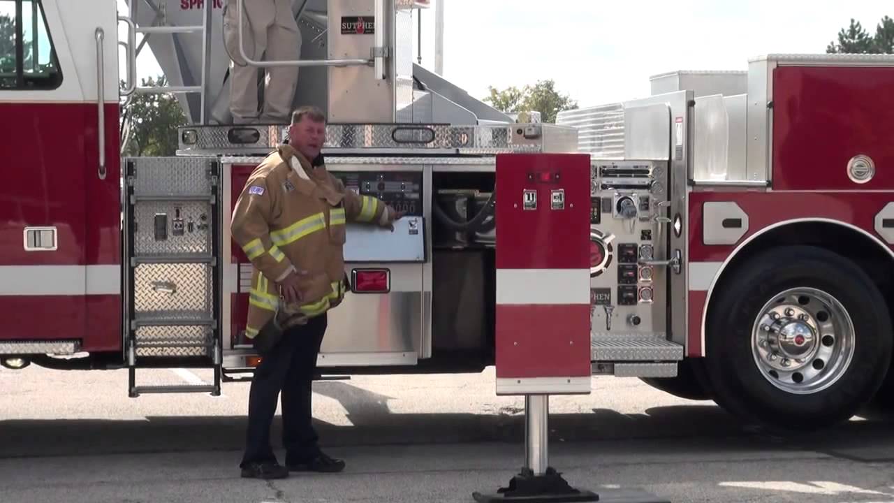 Capt Greg Lash reviews the ladder auxiliary power unit