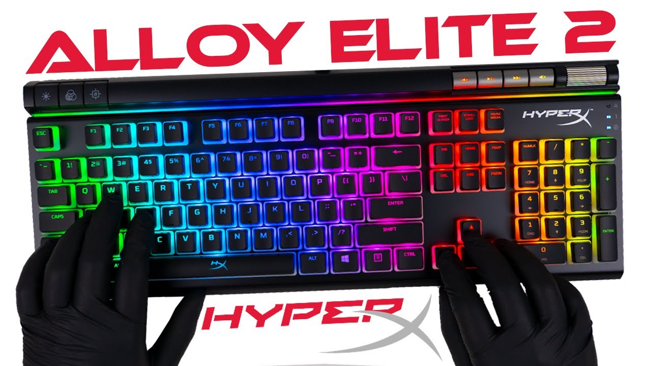 HyperX Alloy Elite 2 Mechanical Gaming Keyboard Linear (Red) Unboxing + Gameplay - ASMR