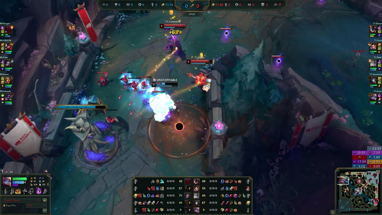 LCK 2025 Split 3 Legend Group: NS vs T1 Game 1 (T1 Keria Poppy Support POV)