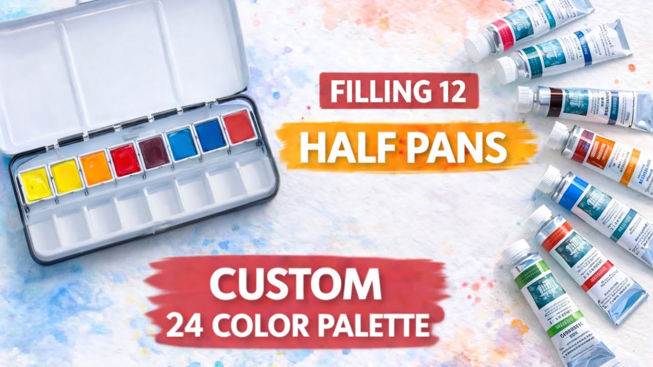 Turning Tubes Into a Custom 24-Color Watercolor Set - Daniel Smith 12 empty half pans