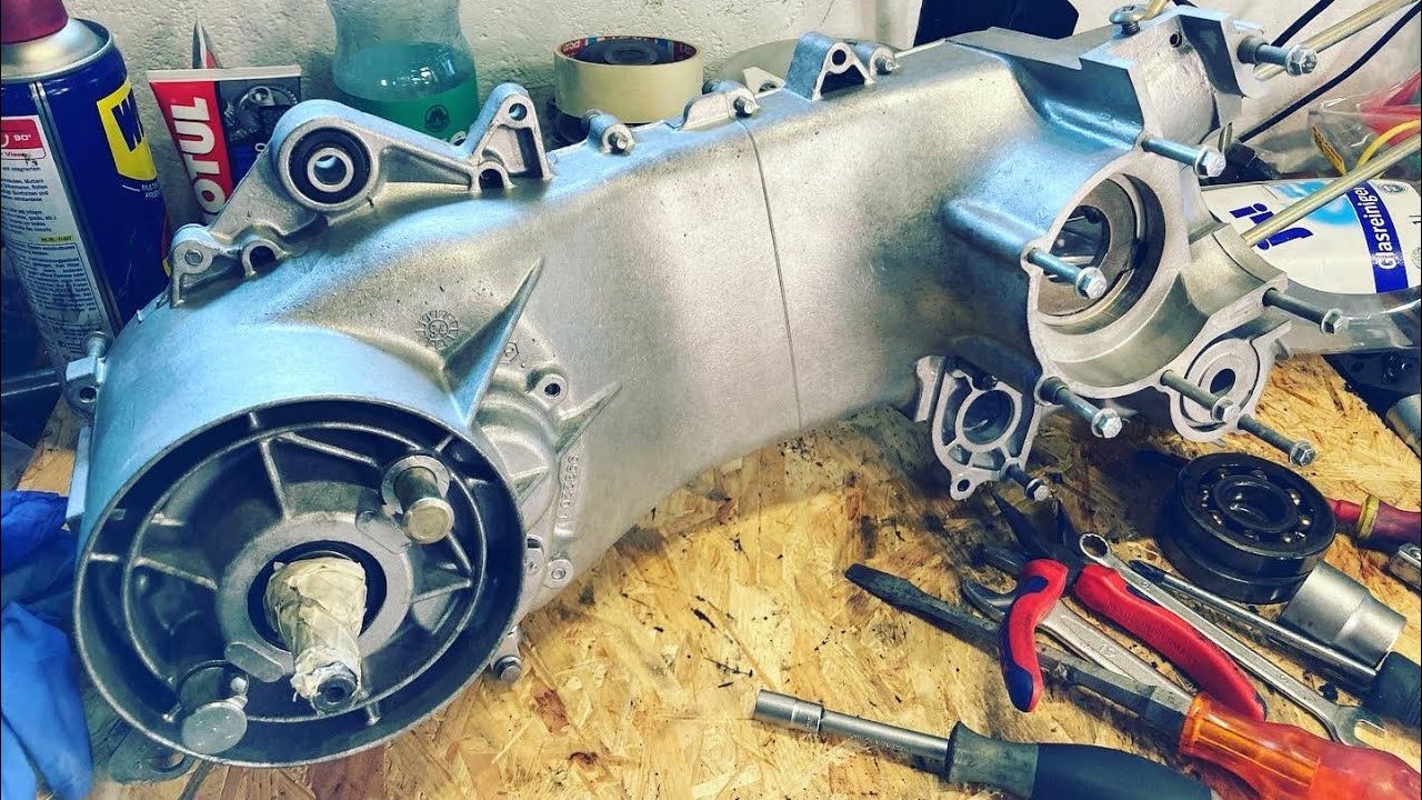 Piaggio TPH/ SKR/ SR 125/172ccm Motor Kurbelwelle/Kurbelwellenlager tauschen + Glasperlenstrahlen