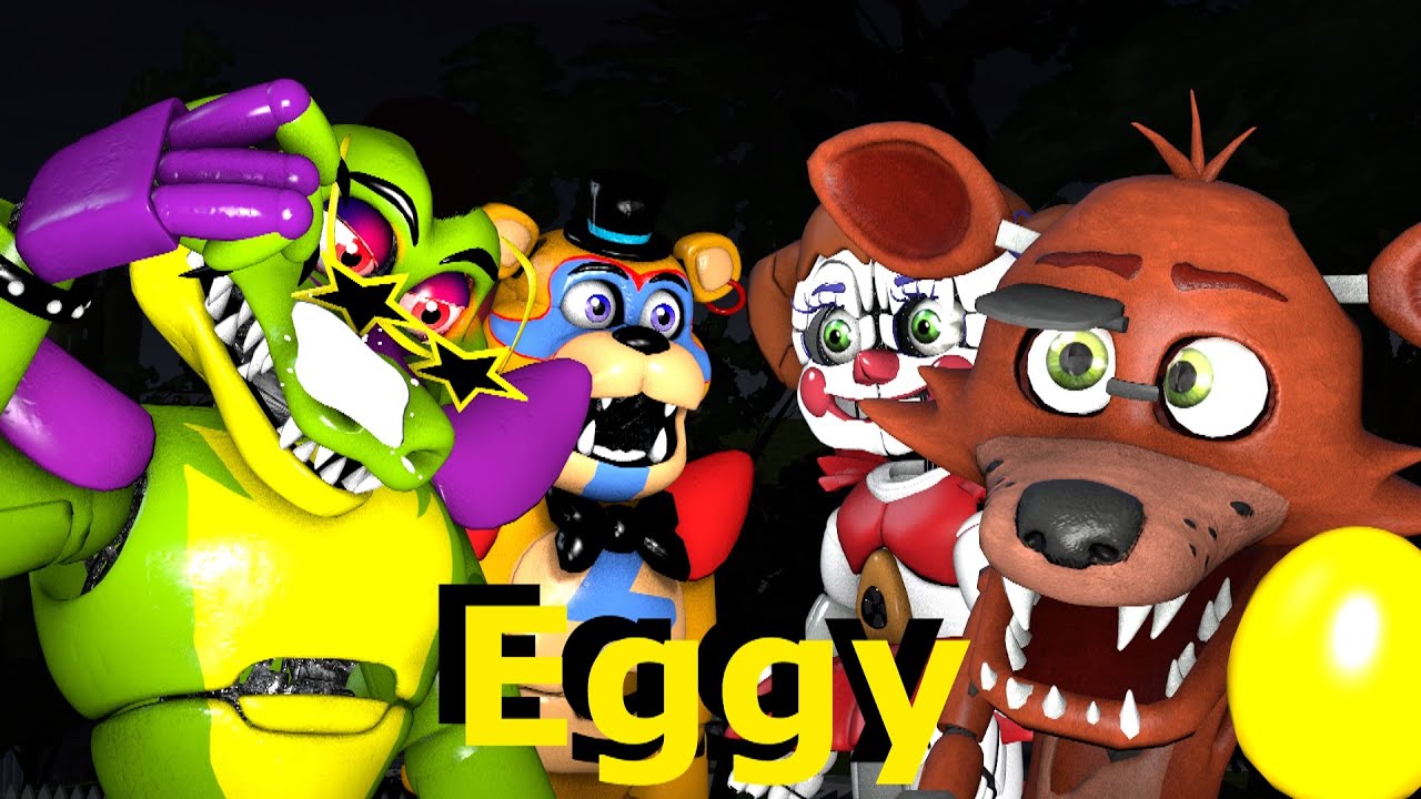 Baby Foxy Easter Egg Fight with FNAF Security Breach Glamrocks [FNAF SFM] Animation