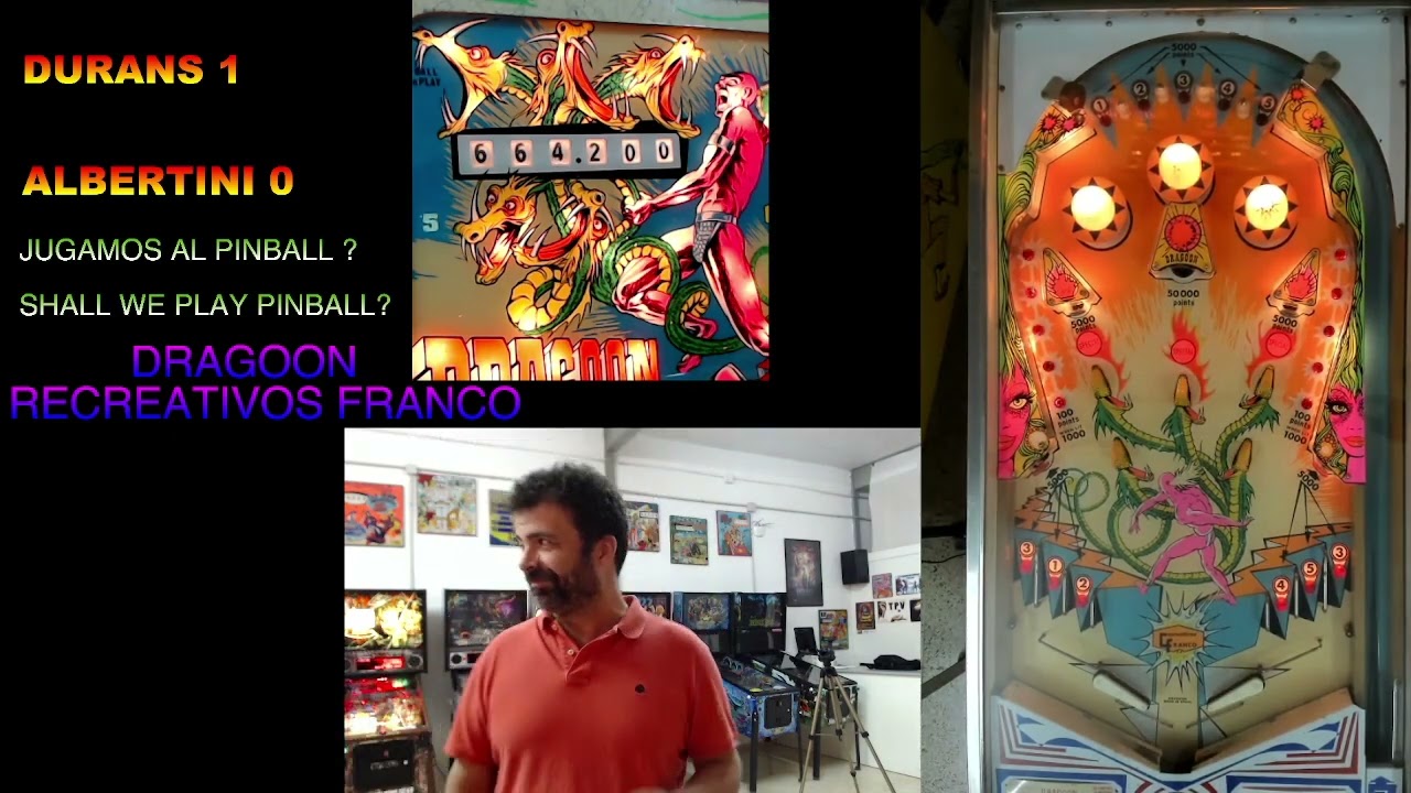 #01JUGAMOS AL PINBALL?  SHALL WE PLAY PINBALL?  DRAGOON DE RECREATIVOS FRANCO.