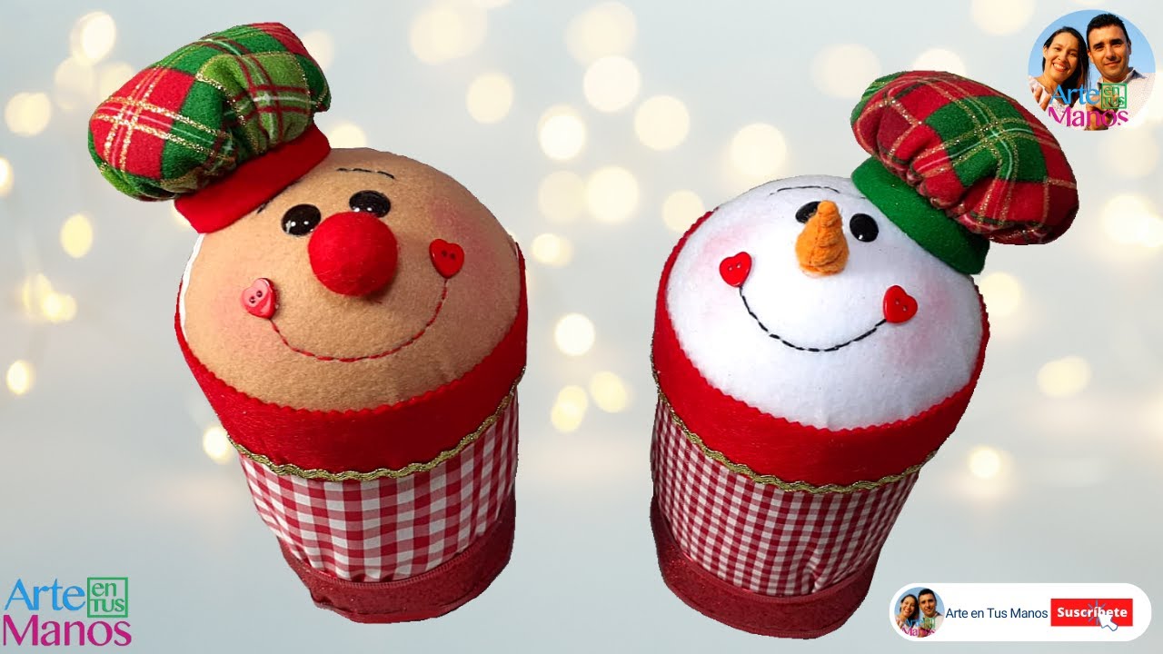 🔴Cómo Hacer GALLETEROS NAVIDEÑOS Con Tarros de Helado, Fáciles Con Arte en Tus Manos