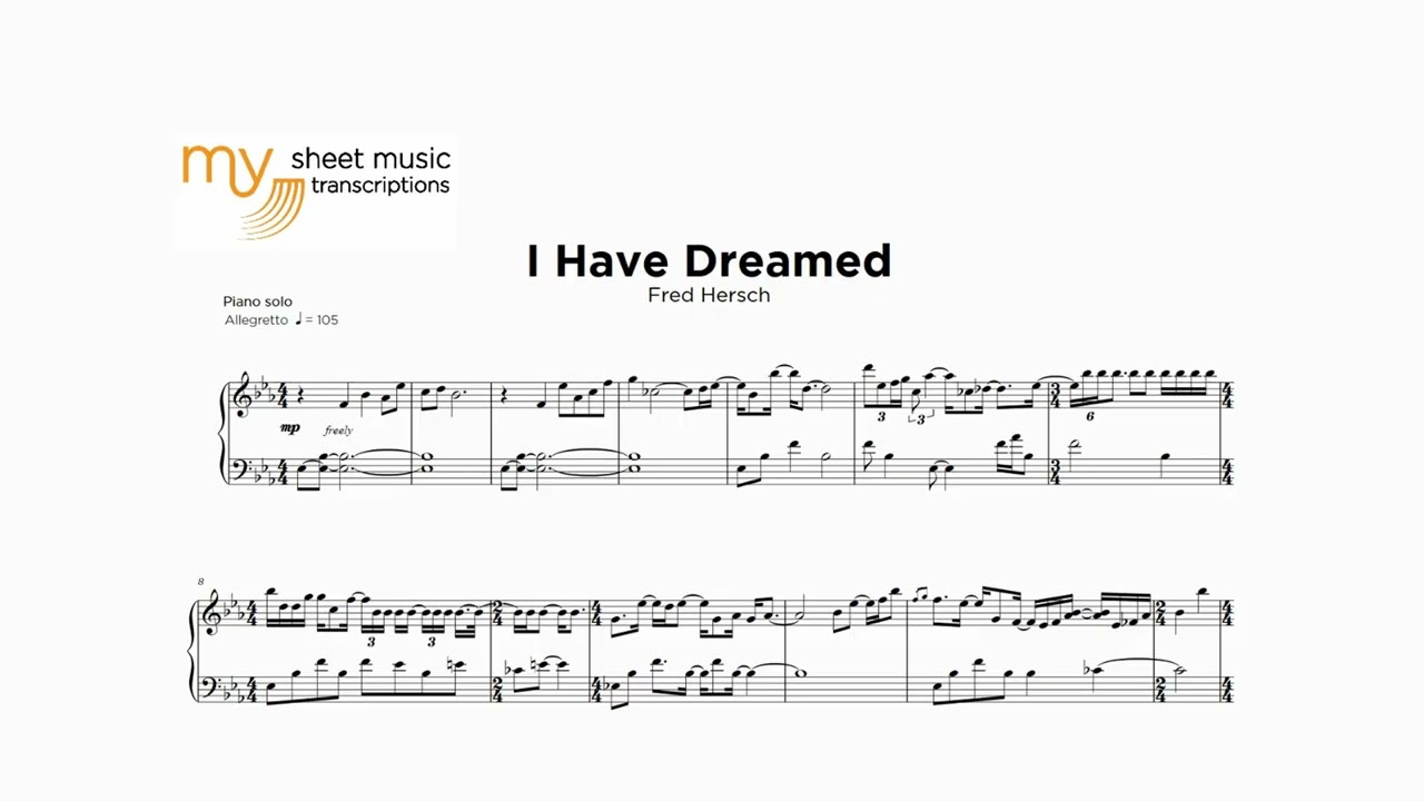 Fred Hersch - I Have Dreamed (Jazz Transcription)