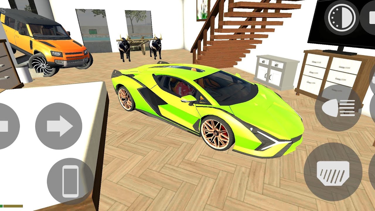 Indian bike driving 3d game me franklin ne apni Lamborghini revolt ko drive Kay hai game 