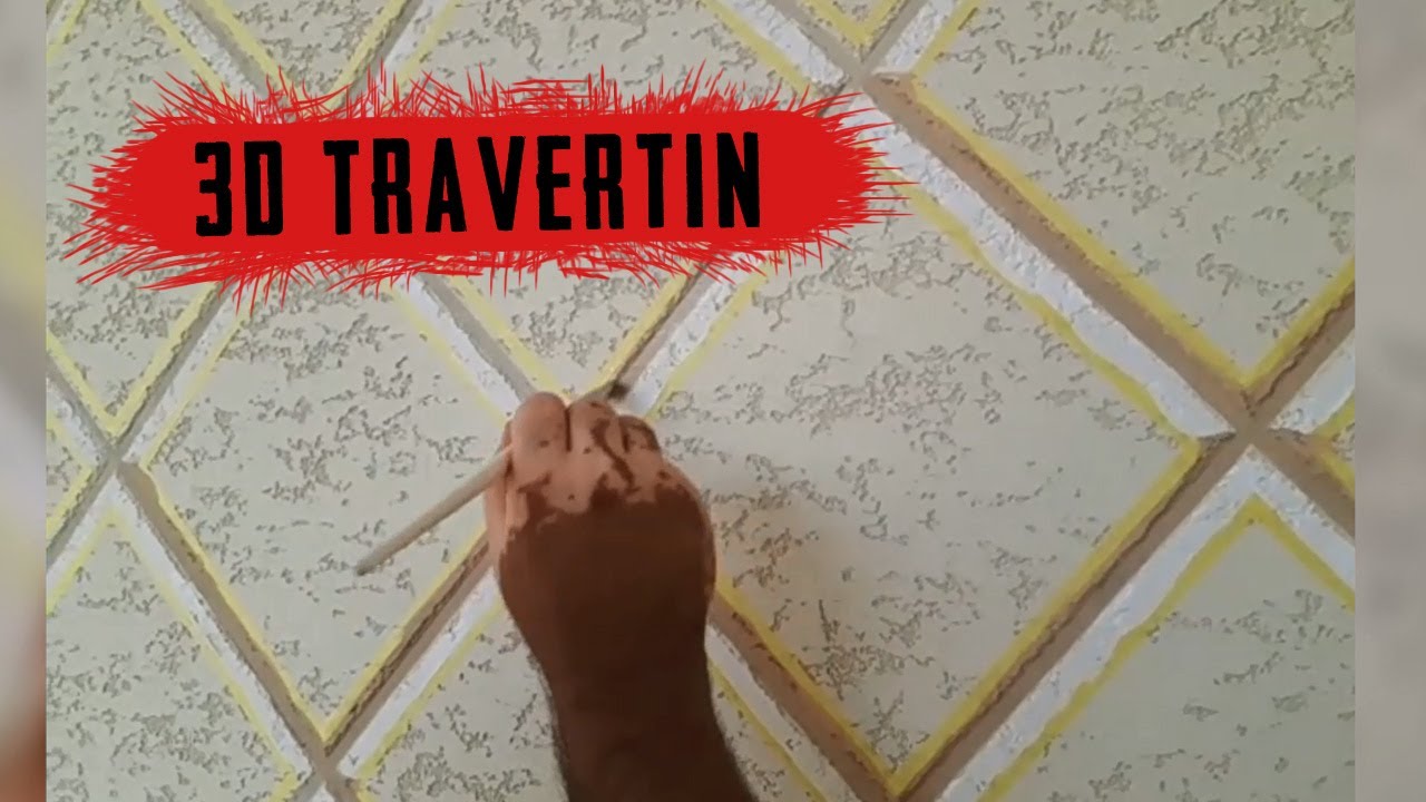 3D DECORATION! УЙНИ 0 ДАН 3Д ТРАВЕРТИН ҚИЛАМИЗ! || Full study of 3D travertine