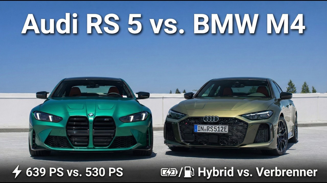 2026 Audi RS 5 Limousine (B10) vs. 2025 BMW M4 Competition (G82)