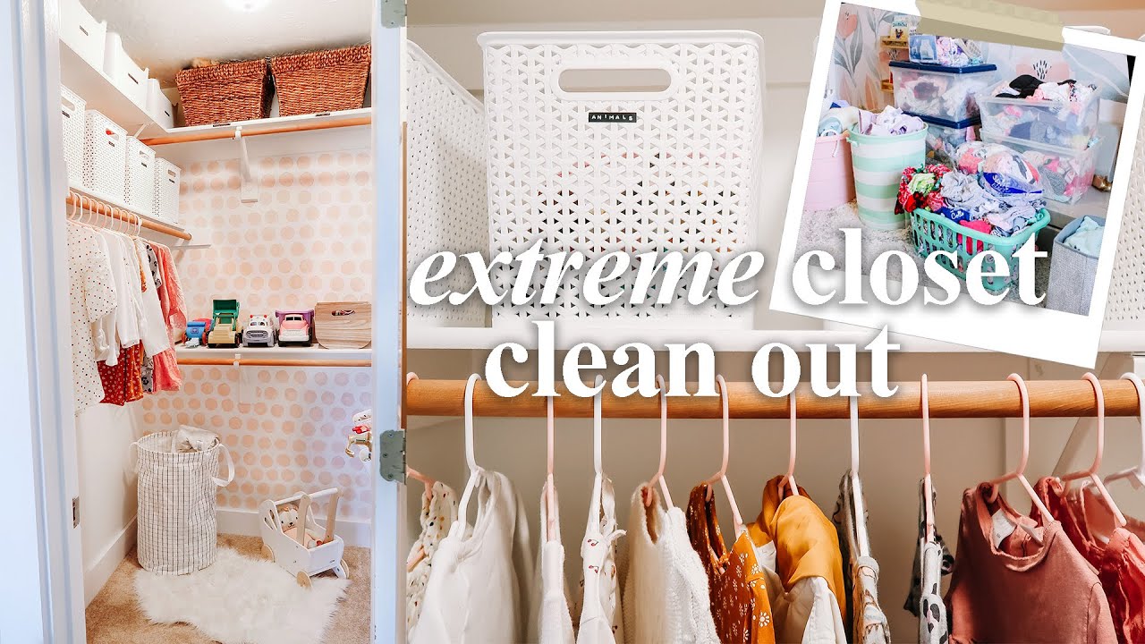 EXTREME CLOSET CLEAN OUT | Organizing, Decluttering, Makeover 2020