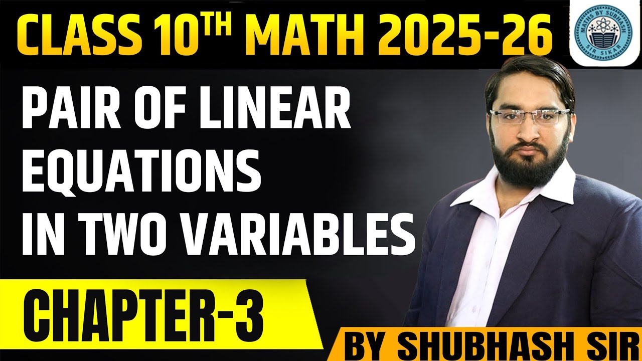 Rbse Class 10th Maths Chapter 3 Pair of linear equations in two variables One Shot | #finalrevision 