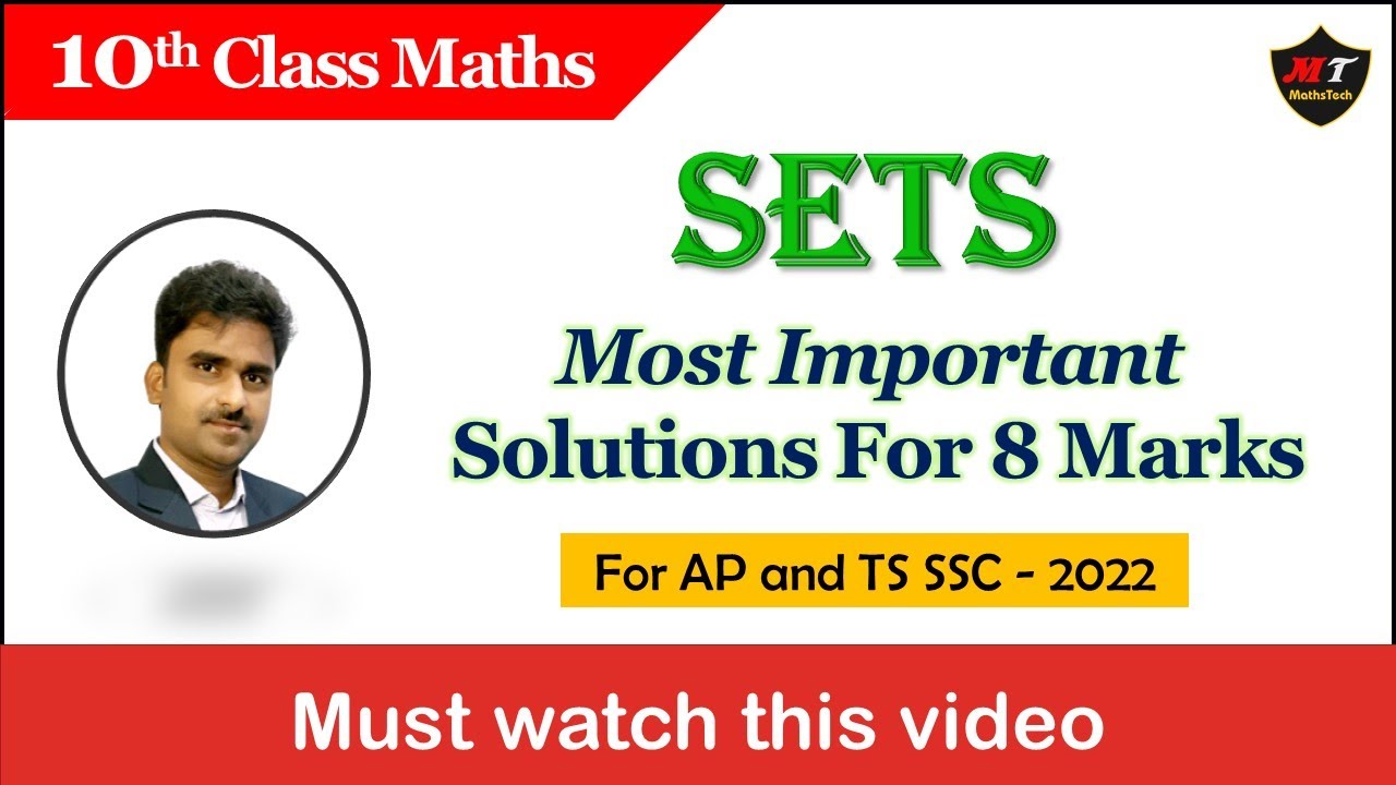 10th class Sets || important questions || Mathstech