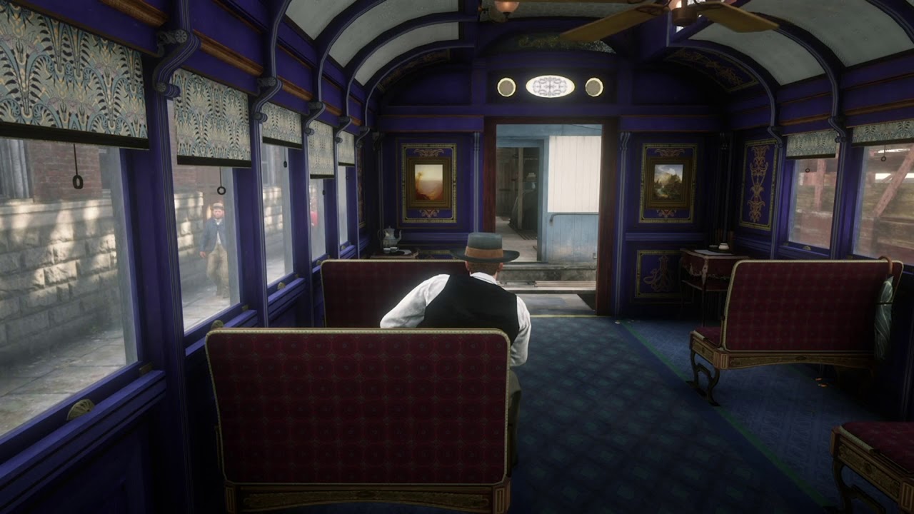 Red Dead Redemption 2 - Train Ride Ambiance (train sounds, white noise, brief rain)