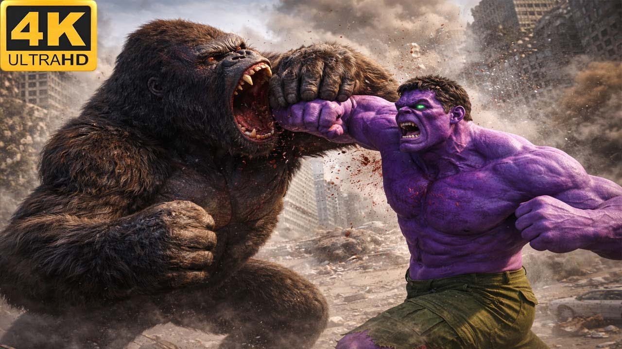 KING KONG vs PURPLE HULK 🦍💥 Epic Monster Battle – City Destroyed in Ultimate Clash