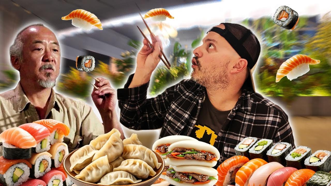 Comiendo en un BUFFET LIBRE SUSHI A REVENTAR con el SE&Ntilde;OR MIYAGI 🍣