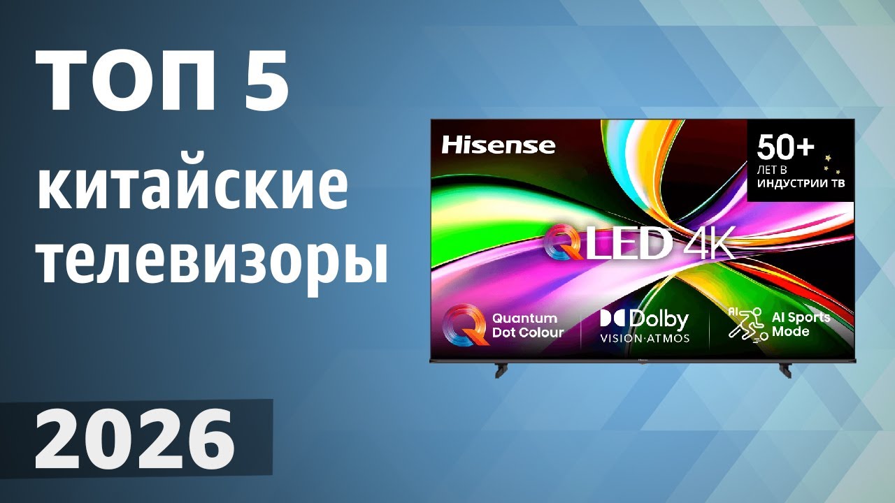 ТОП&mdash;5. Лучшие китайские телевизоры. Рейтинг 2026 года!