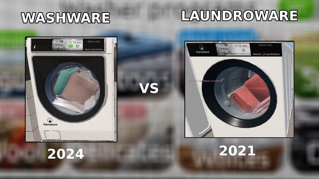 Laundroware vs Washware | 2021 vs 2024 | ROBLOX