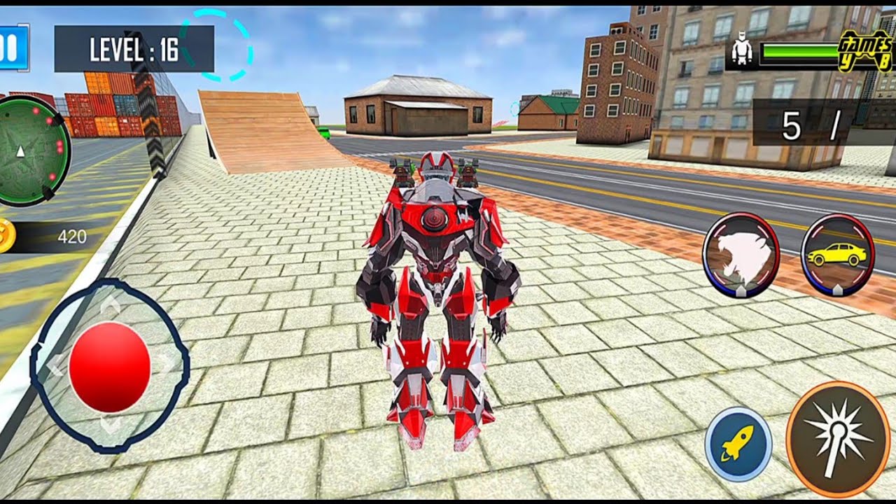 US Police Car Tiger Robot Game: Police Plane Transport (Lvl 14 - 18) - Android Gameplay FHD