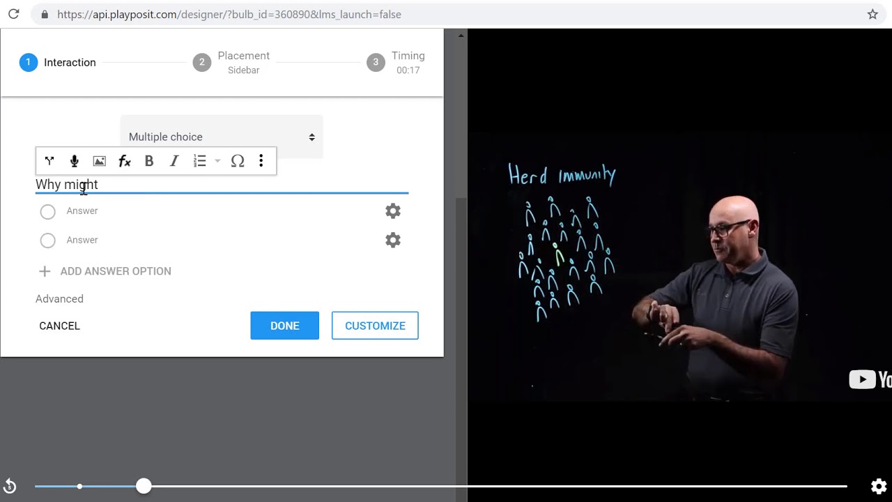 Creating an interactive video in PlayPosit