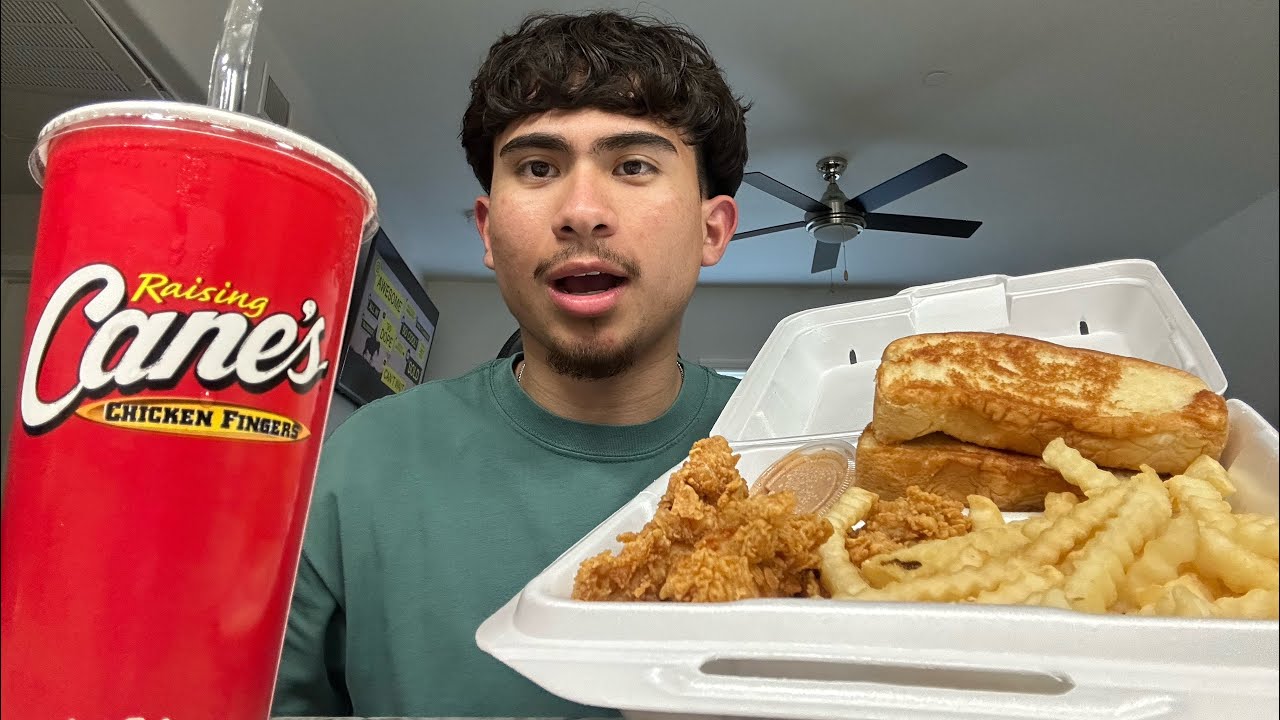 TRYING {ASMR} MUKBANG FOR THE FIRST TIME | RAISING CANES BOX COMBO ASMR