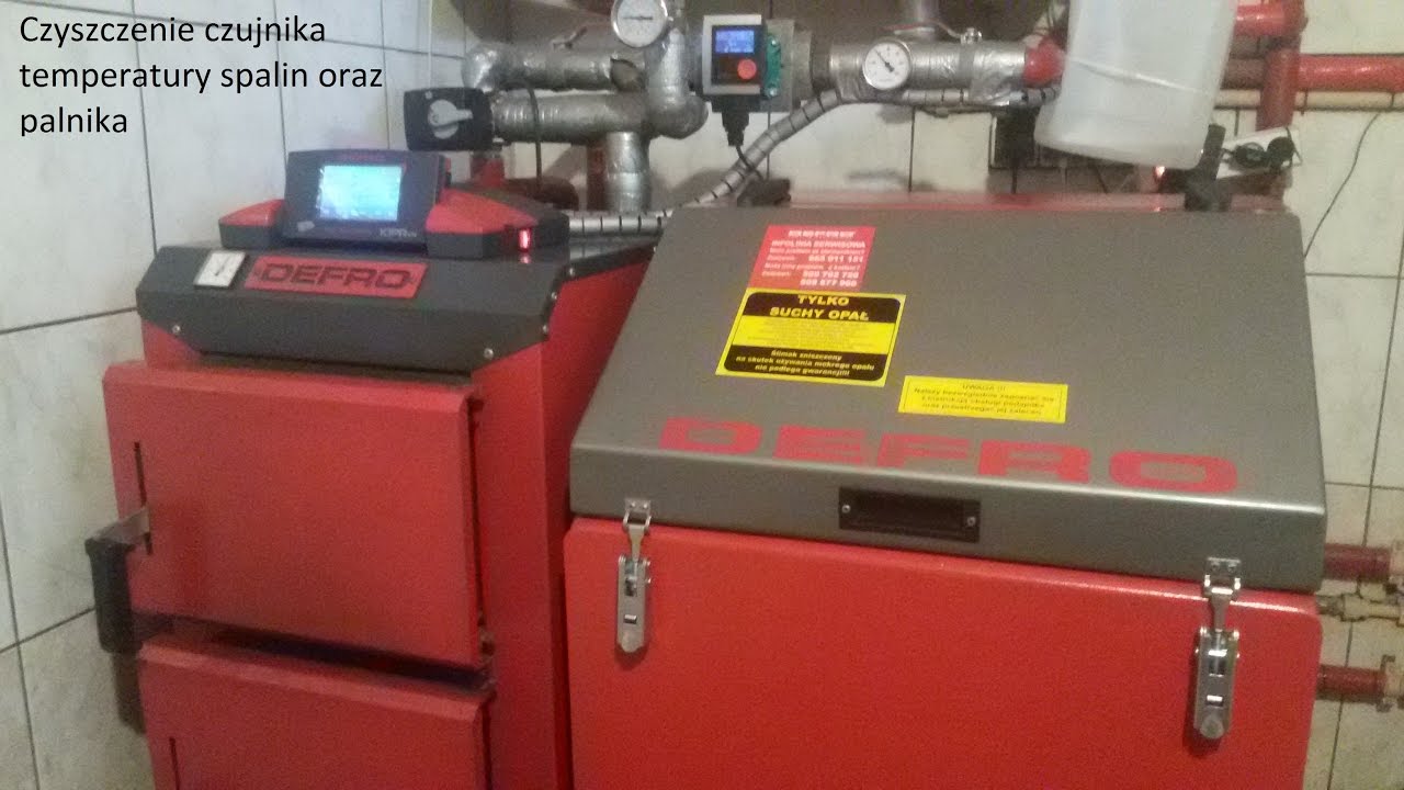 Czyszczenie czujnika temp. spalin oraz palnika (DEFRO Komfort Eko Duo Uni R 15kW)