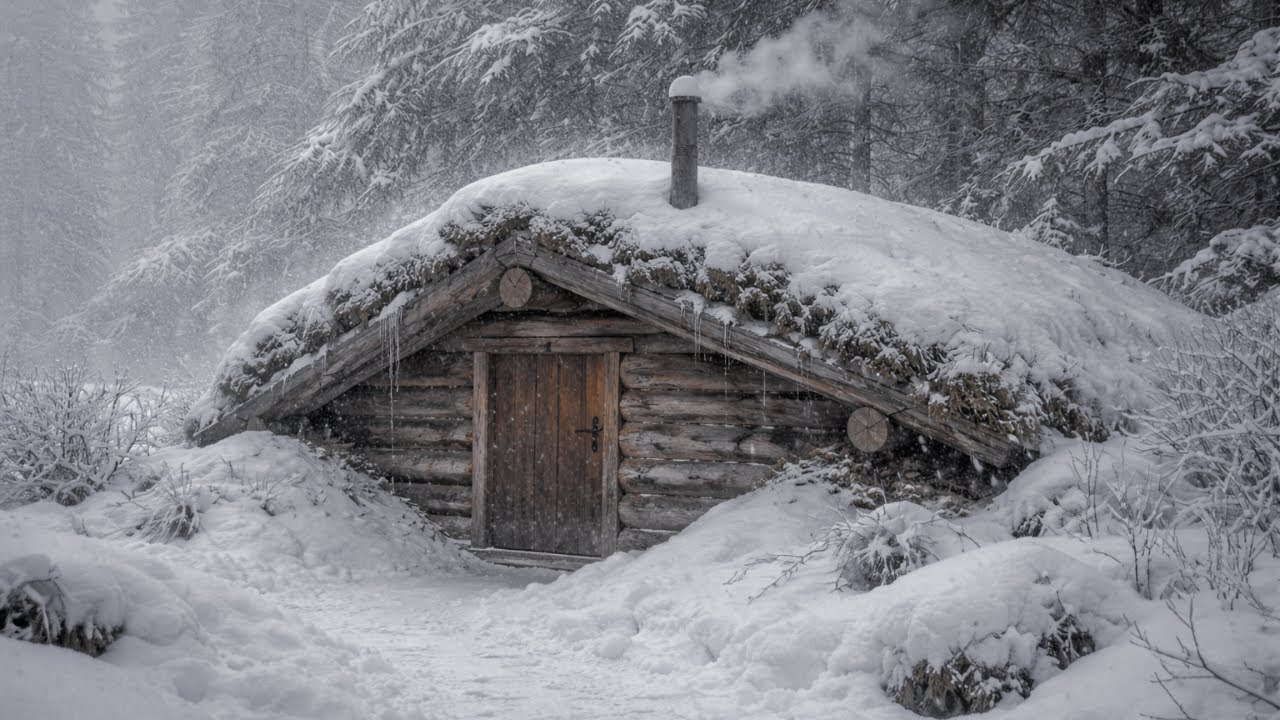 Surviving 24 Hours in a Log Cabin with NO POWER