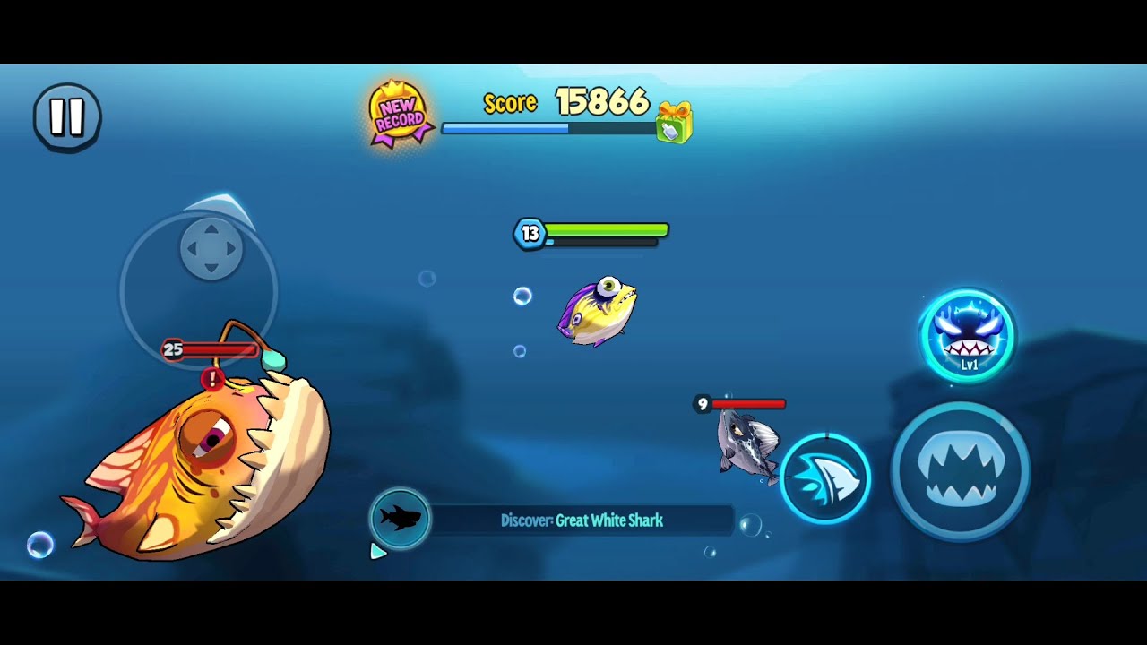 Hungry Fish.io (by Kunpo) - free arcade fish survival game for Android and iOS - gameplay.