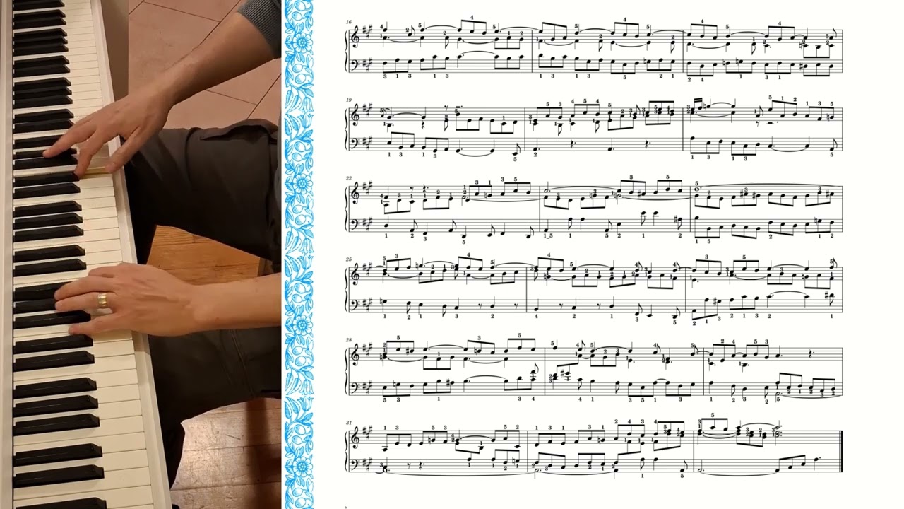 J.S.BACH, BWV 888, PRELUDE NO 19 IN A MAJOR FROM WTC II