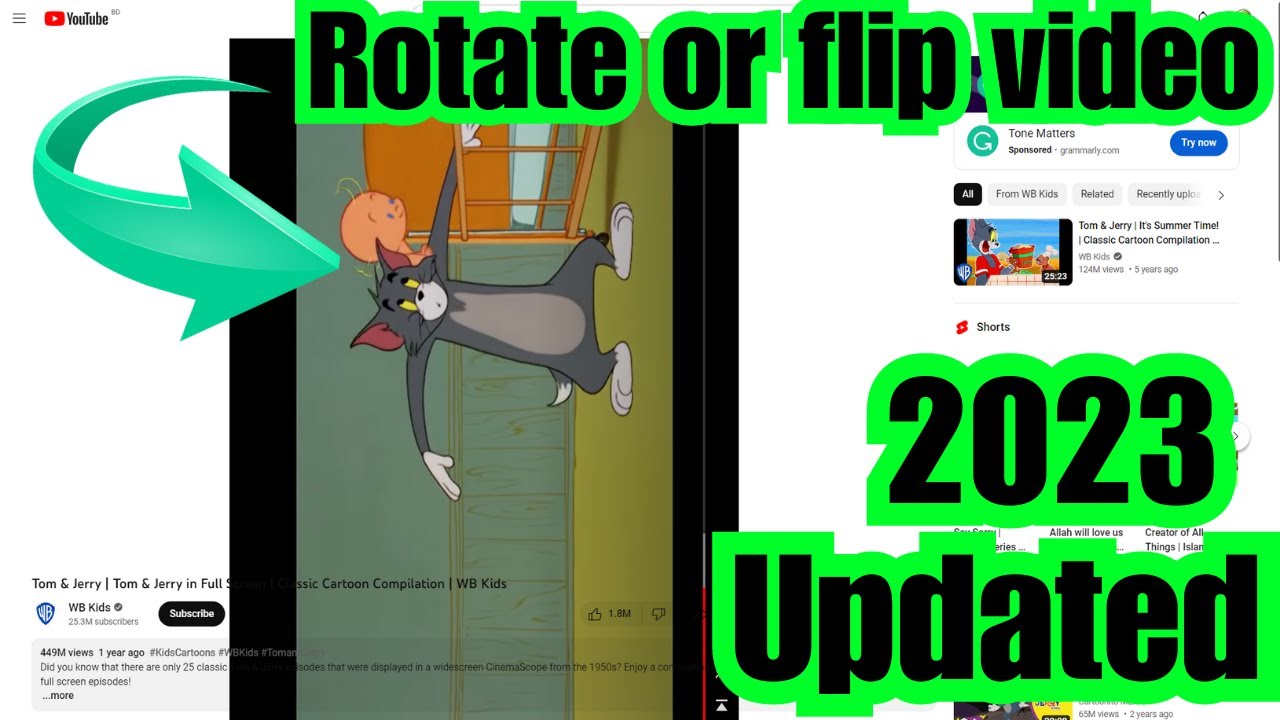 How to rotate or flip youtube video on laptop/PC