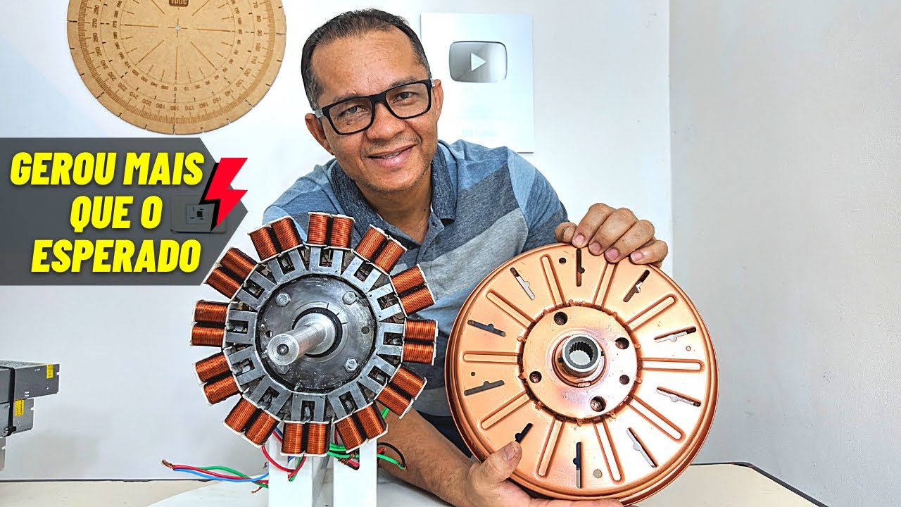 GERADOR 2 EM 1  NOVO ESTATOR E ROTOR 2.800W