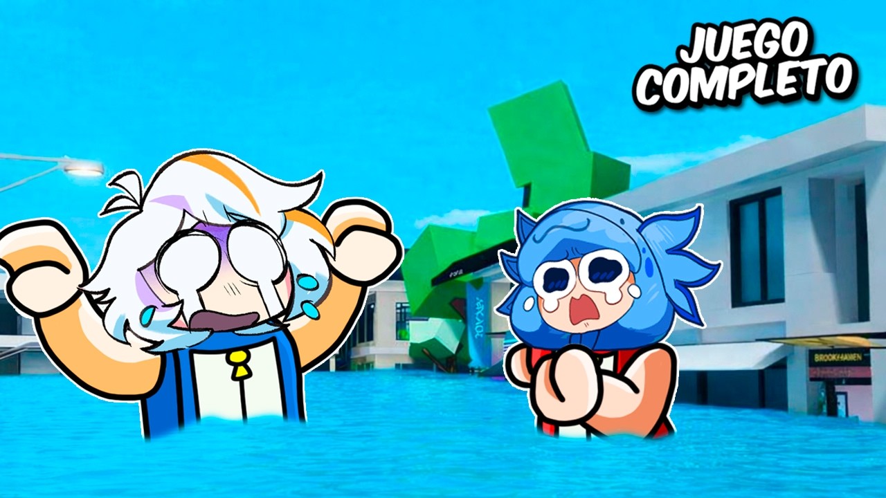 SOBREVIVIMOS A LA INUNDACION DE BROOKHAVEN CON MI HERMANO PEQUE&Ntilde;O COMPLETO (ROBLOX)