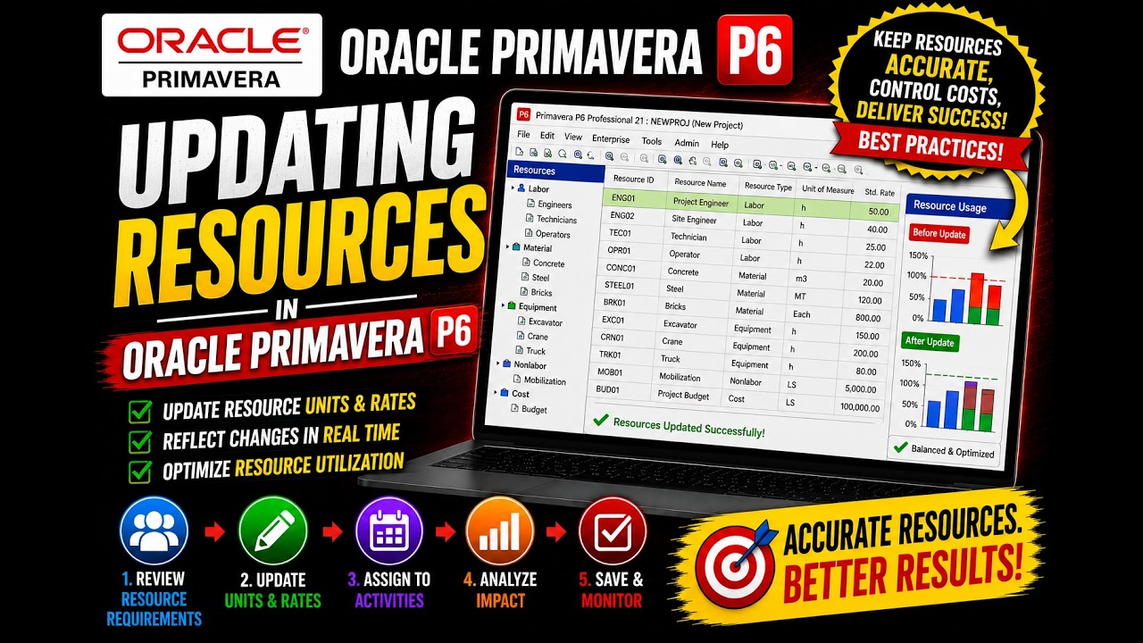 UPDATING RESOURCES IN ORACLE PRIMAVERA P6
