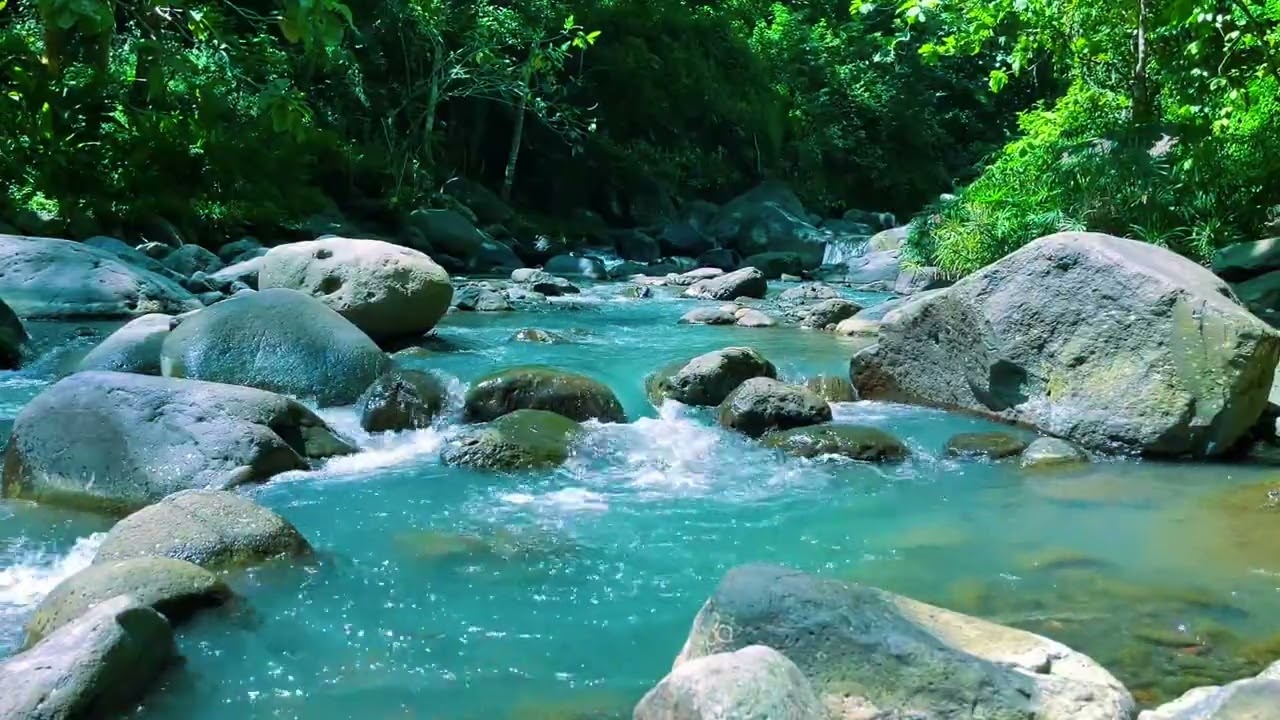 Relaxing Mountain River Sounds for Deep Sleep and Meditation | Peaceful Nature Ambience