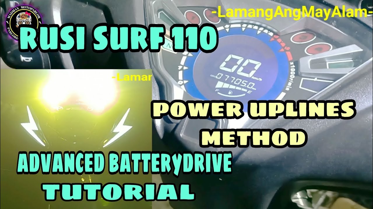 PWEDE BA ANG POWER UPLINES SA MGA RUSI?? | RUSI SURF 110 POWER UPLINES METHOD | ADVANCE BATTERYDRIVE