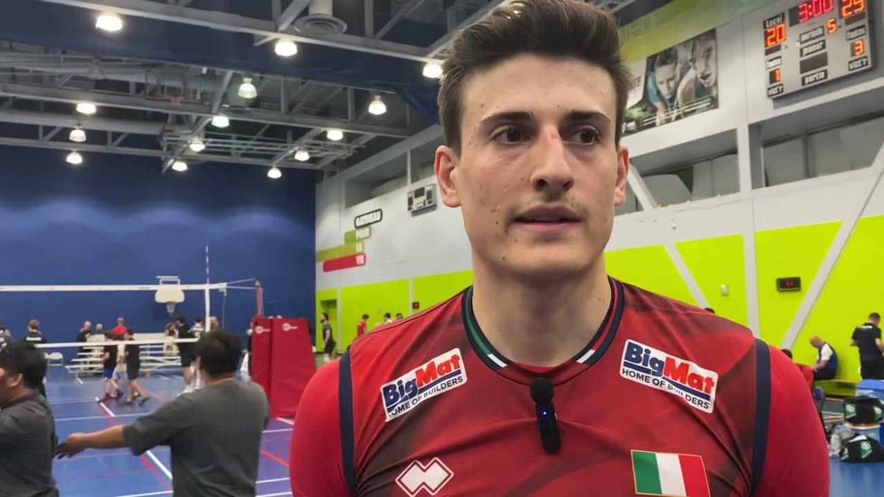VNL Maschile - Giovanni Sanguinetti al termine della gara amichevole contro il Canada