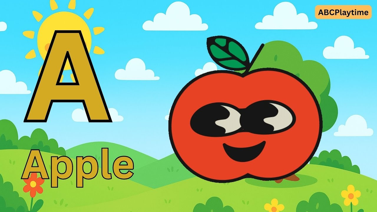 ABC Learning for Kids | A is for Apple 🍎 | English Alphabet & Phonics Song | ABCPlaytime