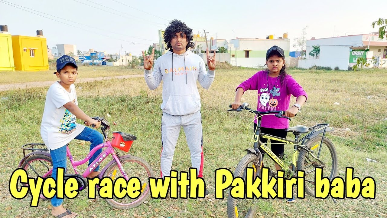 Cycle 🚲 race with Pakkiri baba | comedy video | funny video | Prabhu Sarala lifestyle