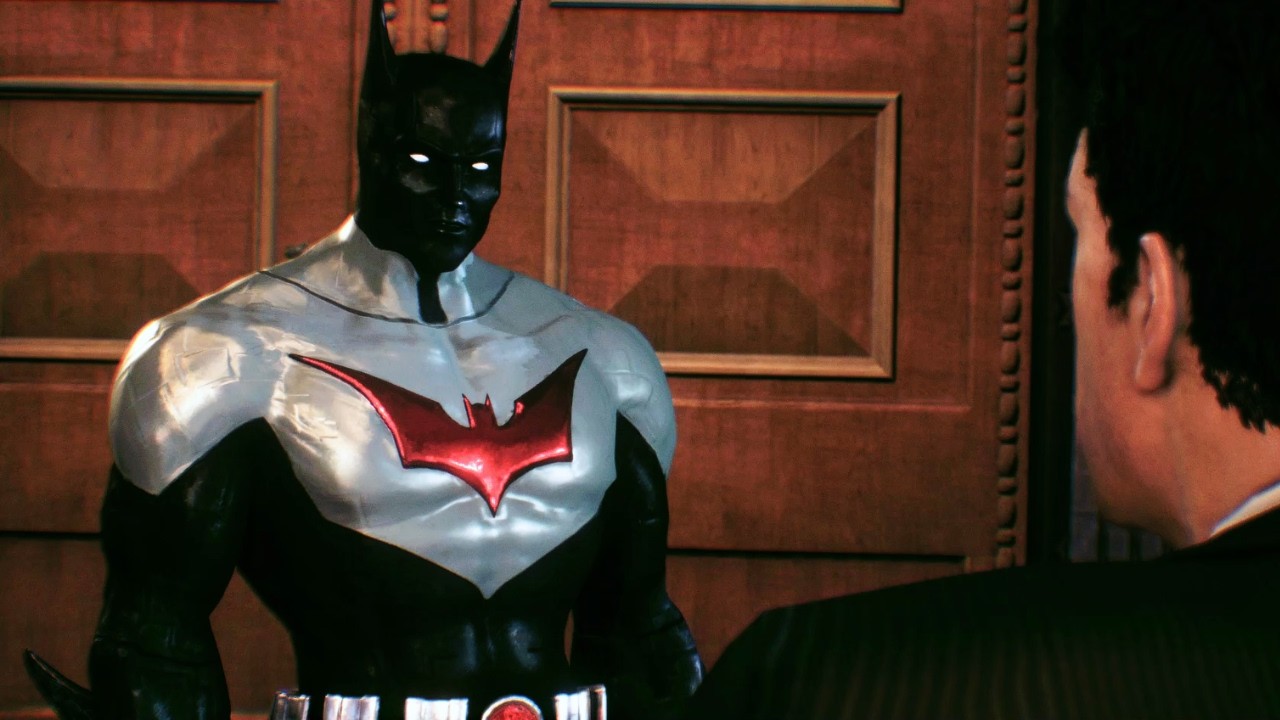 Batman Beyond - Injustice Mod Suit Unmasking Scene in Arkham Knight