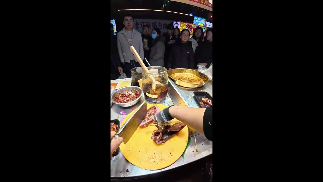 First-Person Duck Cutting & Serving | Chinese Street Food | No Commentary